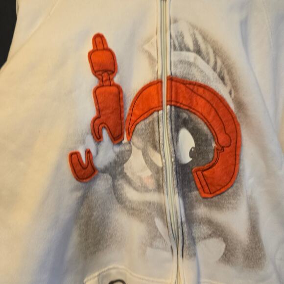 Vintage 90's lot29luxe marvin the martian zip up hoodie damaged zipper - Picture 3 of 9